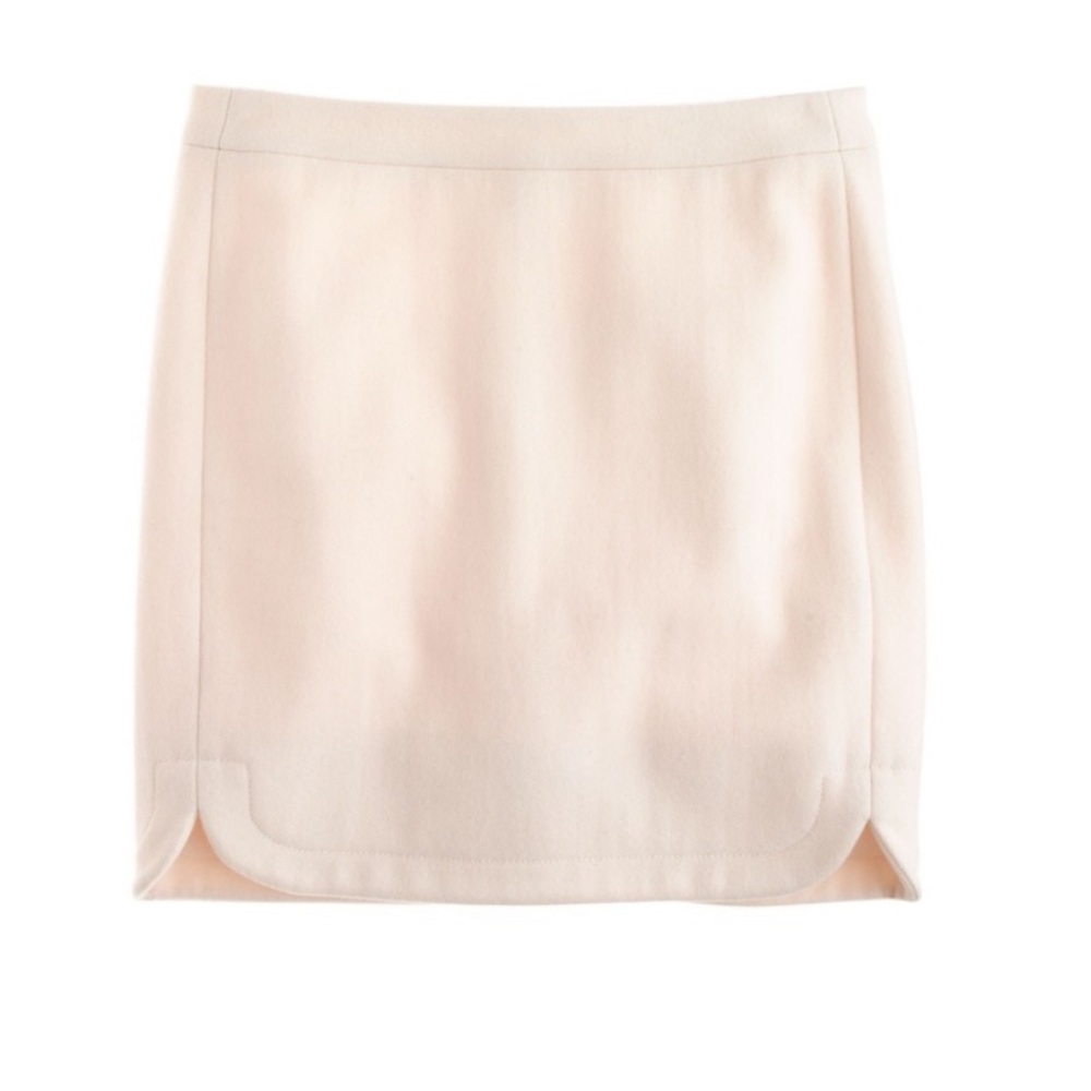 JCREW Shirttail Scallop Wool Skirt